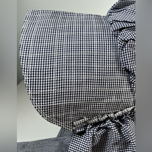 Vintage / Handmade BLUE/WHITE
CHECK Prairie SUNBONNET Pioneer
COSTUME Sun Hat - Picture 9 of 10